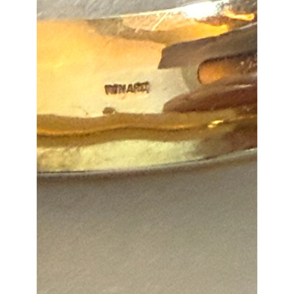 Vintage Gold Filled Etched Black Enamel Bangle Bracelet Fine - Picture 8 of 11